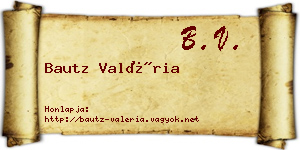 Bautz Valéria névjegykártya