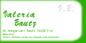 valeria bautz business card